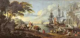 Minderhout, Hendrik van: View of an Oriental port