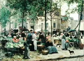 Gilbert, Victor Gabriel: Square in front of Les Halles