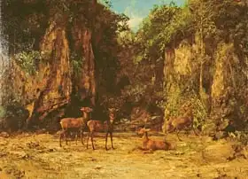 Courbet, Gustave: Herd of Red Deer at Dusk