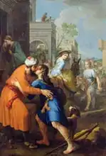 Parrocel, Pierre: Tobias bidding farewell to his father-in-law, Raguel