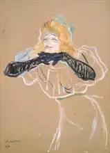 Toulouse-Lautrec, H.: Yvette Guilbert (1867-1944) singing Linger, Longer, Loo