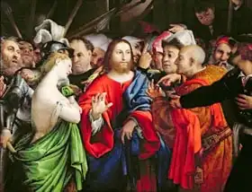 Lotto, Lorenzo: Christ and the Adulteress, c.1527-29