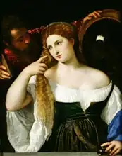 Tizian: Portrait of a Woman at her Toilet