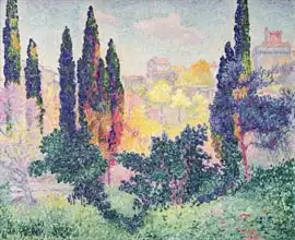 Cross, Henri Edmond: Cypresses at Cagnes