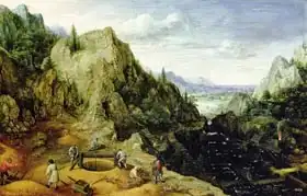 Valckenborch, Lucas van: Landscape with a Foundry