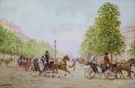 Béraud, Jean: Promenade on the Champs-Elysees