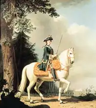 Erichsen, Vigilius: Equestrian Portrait of Catherine II (1729-96) the Great of Russia