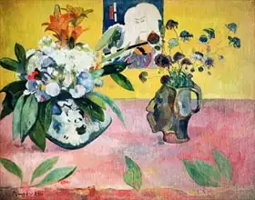 Gauguin, Paul: Flowers and a Japanese Print