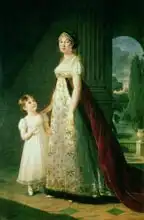 Vigée-Lebrun, Louise: Maria Carolina Bonaparte (1782-1839) Queen of Naples with her daughter Laetitia Murat