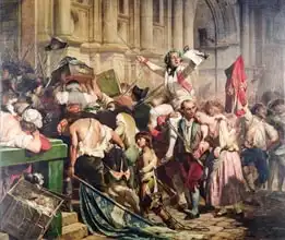 Delaroche, Paul: Conquerors of the Bastille before the Hotel de Ville in 1789