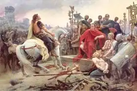 Royer, Lionel Noel: Vercingetorix throws down his arms at the feet of Julius Caesar