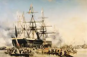 Isabey, Louis Eugene Gabriel: King Louis-Philippe (1830-48) Disembarking at Portsmouth