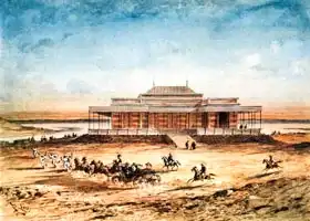 Riou, Edouard: Empress Eugenie travelling to the Inauguration of the Suez Canal in 1869, from a souvenir album