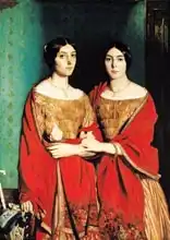 Chassériau, Théodore: Two Sisters, or Mesdemoiselles Chasseriau: Marie-Antoinette-Adele (1810-69) and Genevieve 1810-69 and Genevieve (Aline)