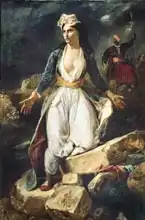Delacroix, Eugene: Greece expiring on the Ruins of Missolonghi