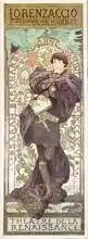 Mucha, Alfons: Lorenzaccio, with Sarah Bernhardt, at the Renaissance at the ThA?Actre de la Renaissance