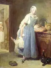 Chardin, Jean-Siméon: Kitchen Maid with Provisions