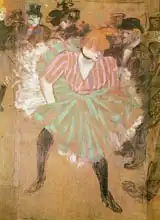 Toulouse-Lautrec, H.: Panneaux pour la baraque de la Goulue, A? la foire du TrA?ne A? Paris. The Dance at the Moulin-Rouge: la Goulue , Louise