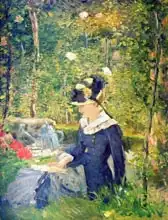 Manet, Edouard: Young Woman at the Entrance of the Bellevue Garden (Marguerite)