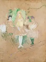 Toulouse-Lautrec, H.: Three Figures at the Folies-Berg??A?res