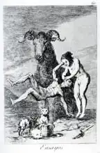 Goya, Francisco: Trials, plate 60 of Los caprichos