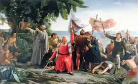 Puebla Tolin, Dioscoro Teofilo: First Landing of Christopher Columbus (1450-1506) in America