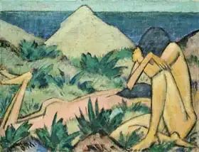 Muller, Charles Louis-Lucien: Nudes in Dunes