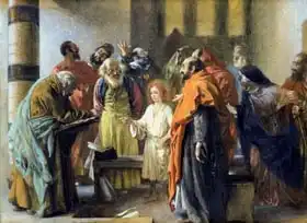 Menzel, Adolph: Twelve-year old Jesus in the Temple