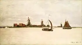 Monet, Claude: Outer Harbour at Zaandam