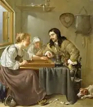Duck, Jacob: Couple Playing Backgammon