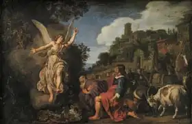Lastman, Pieter: The Angel Raphael Takes Leave of Old Tobit and his Son Tobias