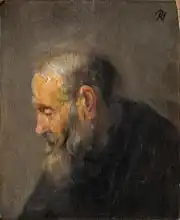 Rembrandt, van Rijn: Study of an Old Man in Profile