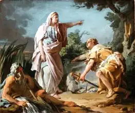 Brenet, Nicolas Guy: Aethra Showing her Son Theseus the Place Where his Father had Hidden his Arms
