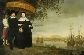 Cuyp, Aelbert: Senior merchant of the Dutch East India Company Jacob Mathieusen and his wife at Batavia where Dutch East India Compan