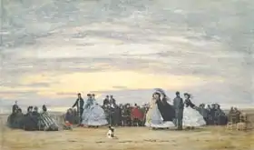 Boudin, Eugene Louis: Beach at Villerville