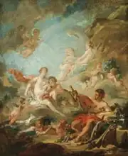 Boucher, Francois: Venus in the Workshop of Vulcan
