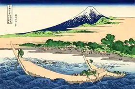 Hokusai, Katsushika: Shore of Tago Bay, Ejiri at Tokaido