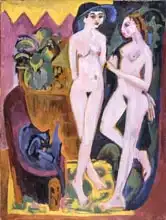 Kirchner, Ernst Ludwig: Two Nudes in a Room