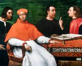 Piombo, Sebastiano del: Cardinal Bandinello Sauli, His Secretary, and Two Geographers