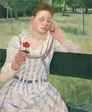 Cassatt, M. S.: Woman with a Red Zinnia