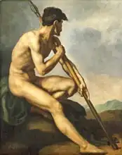 Géricault, Théodore: Nude Warrior with a Spear
