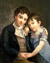 Hansen, Hans: Portrait of Karl Thomas (1784-1858) and Franz Xaver (1791-1844,) the two sons of Wolfgang Amadeus Mozart