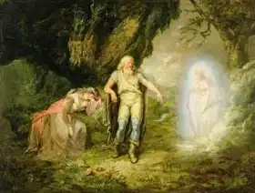 Anglická škola (18. století): Miranda, Prospero and Ariel, from The Tempest by William Shakespeare