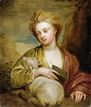 Kneller, Godfrey: Portrait of a Woman as St. Agnes, traditionally identified as Catherine Voss