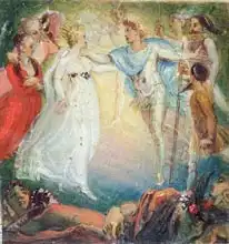 Stothard, Thomas: Oberon and Titania from A Midsummer Night Dream by William Shakespeare (1564-1616)