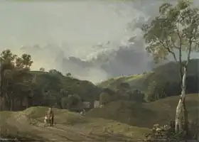 Barret, George (st.): Landscape with Cottagers